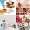 122 Pieces Tipless Piping Bags - 100pcs Disposable Piping Pastry Bag for Royal Icing/Cookies Decorating - 10 Pastry Bag Ties,10 Clips &2 Scriber Needle - Best Cookie Tools (12 Inch)